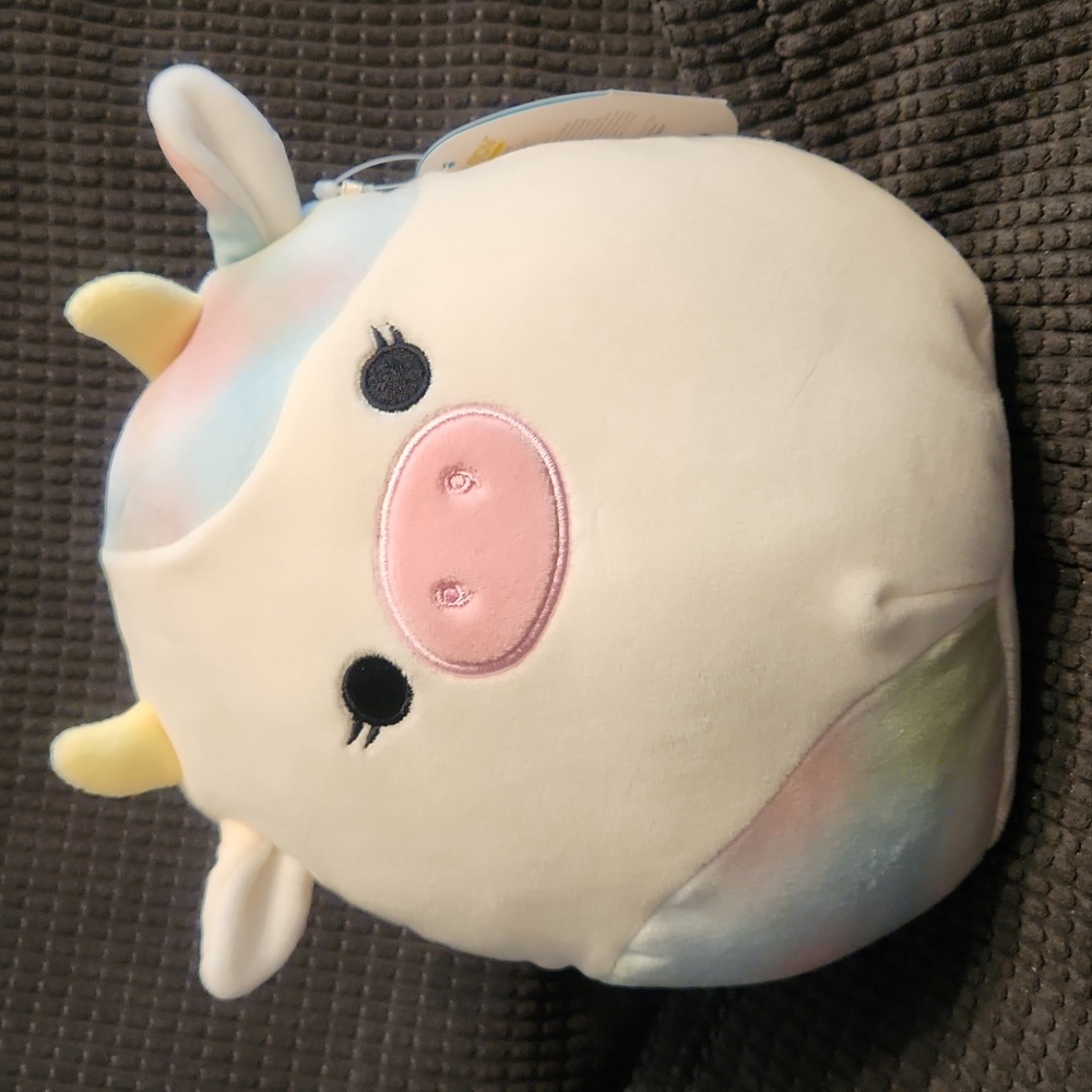NWT Squishmallows 8" "Candess" Easter Tie Dye Cow Plush